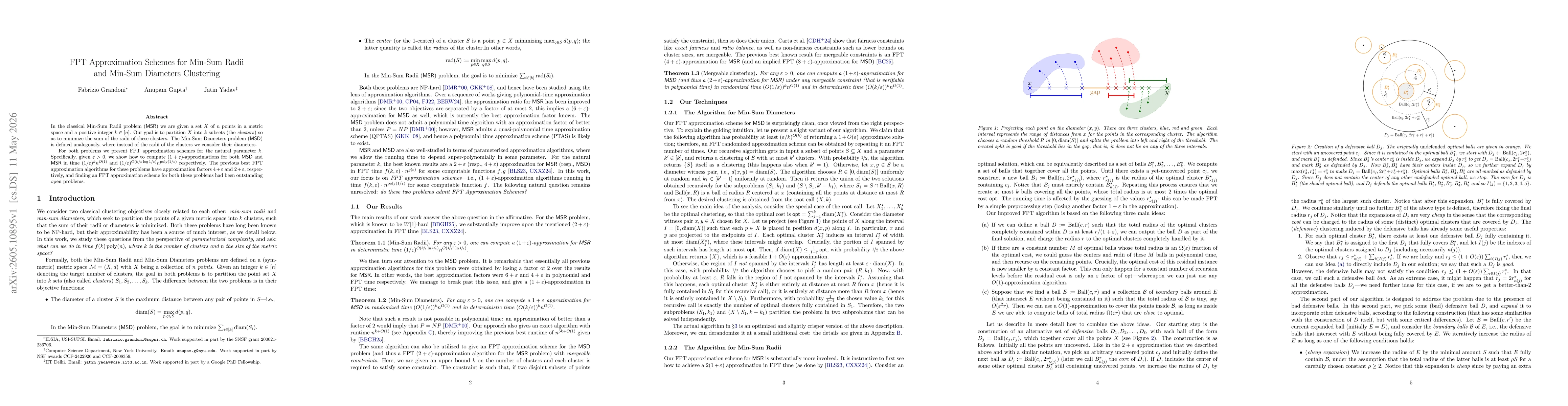 Thumbnail for FPT Approximation Schemes for Min-Sum Radii and Min-Sum Diameters Clustering