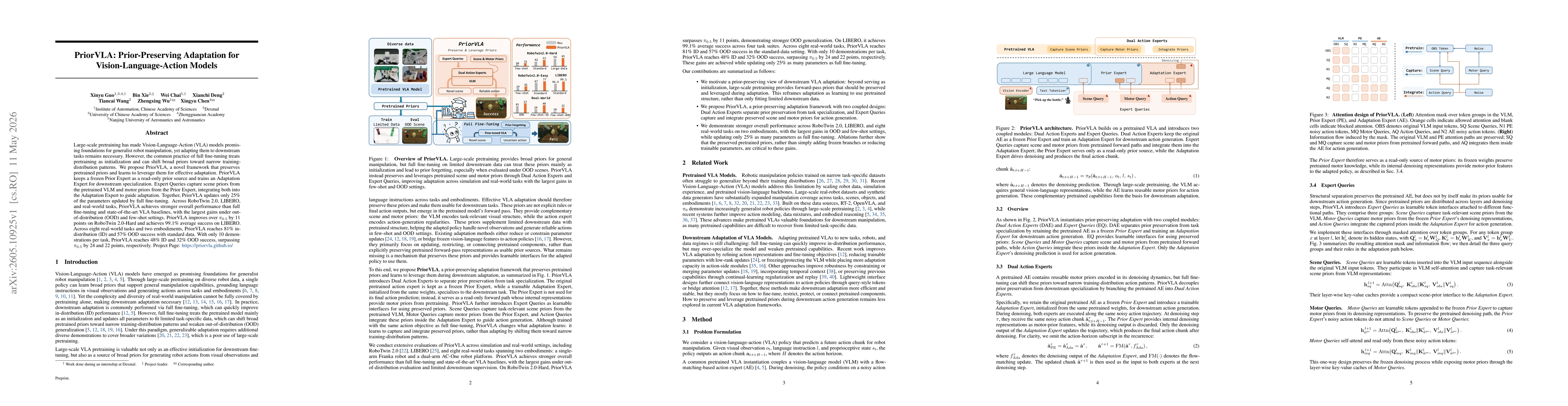 Thumbnail for PriorVLA: Prior-Preserving Adaptation for Vision-Language-Action Models