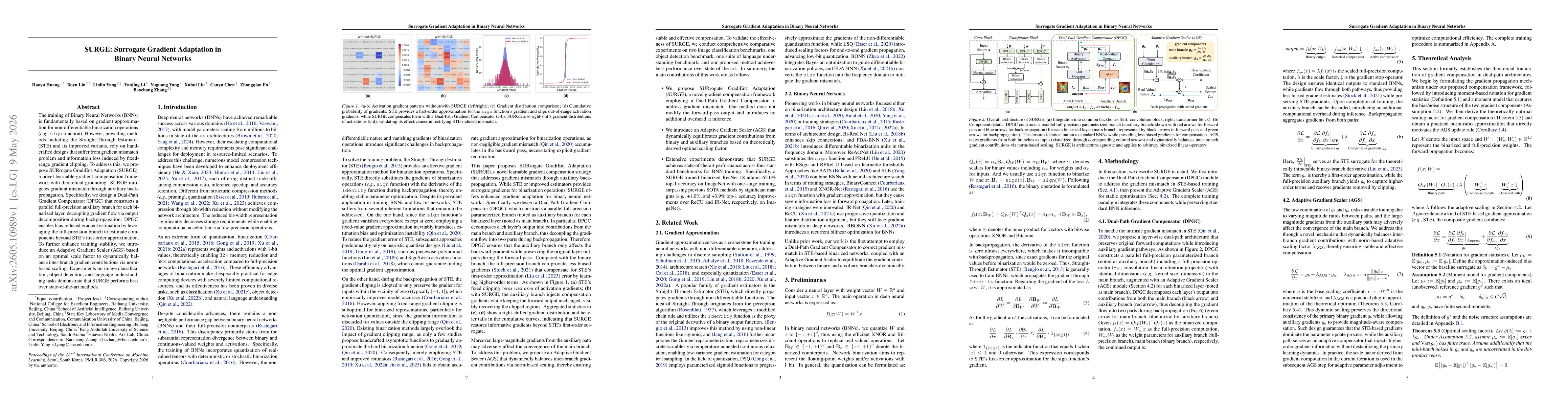 Thumbnail for SURGE: Surrogate Gradient Adaptation in Binary Neural Networks