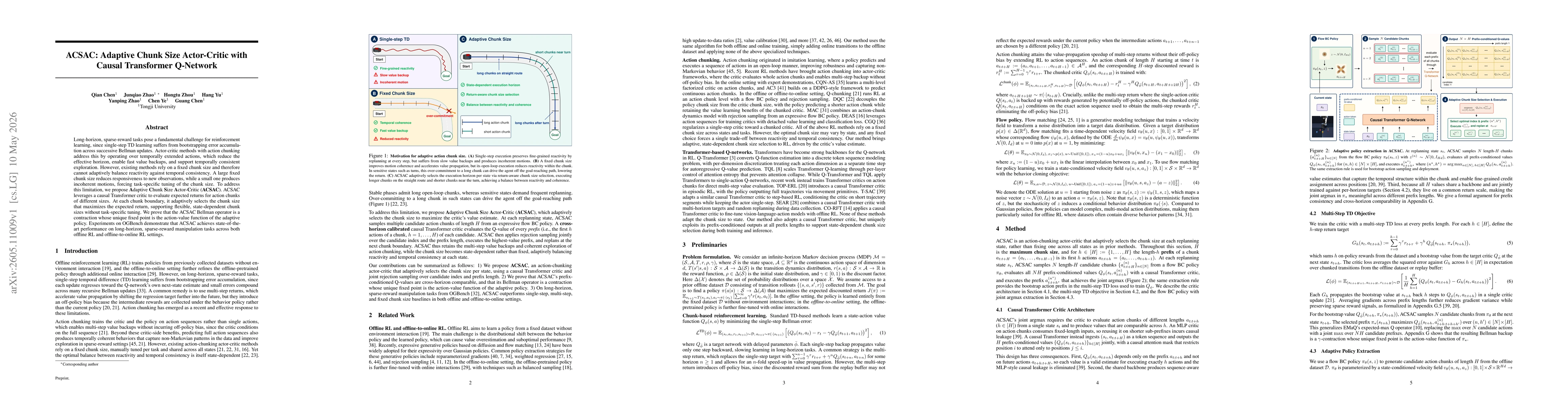 Thumbnail for ACSAC: Adaptive Chunk Size Actor-Critic with Causal Transformer Q-Network