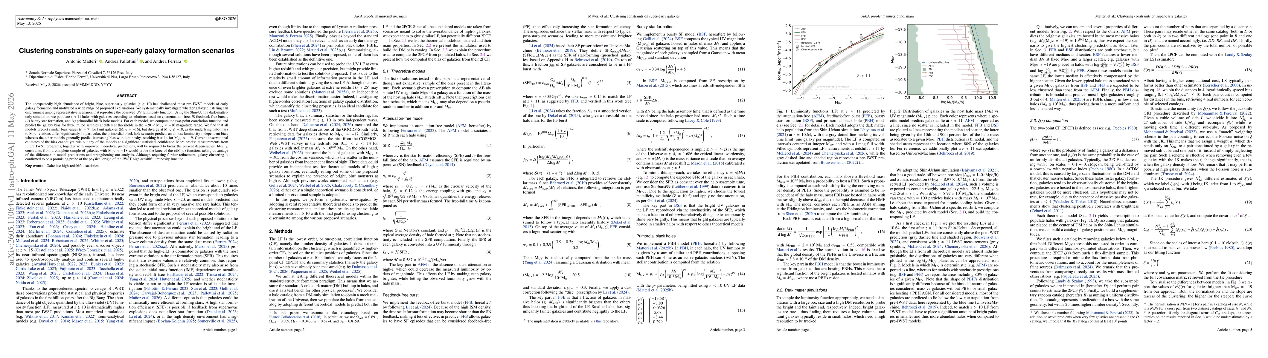 Thumbnail for Clustering constraints on super-early galaxy formation scenarios