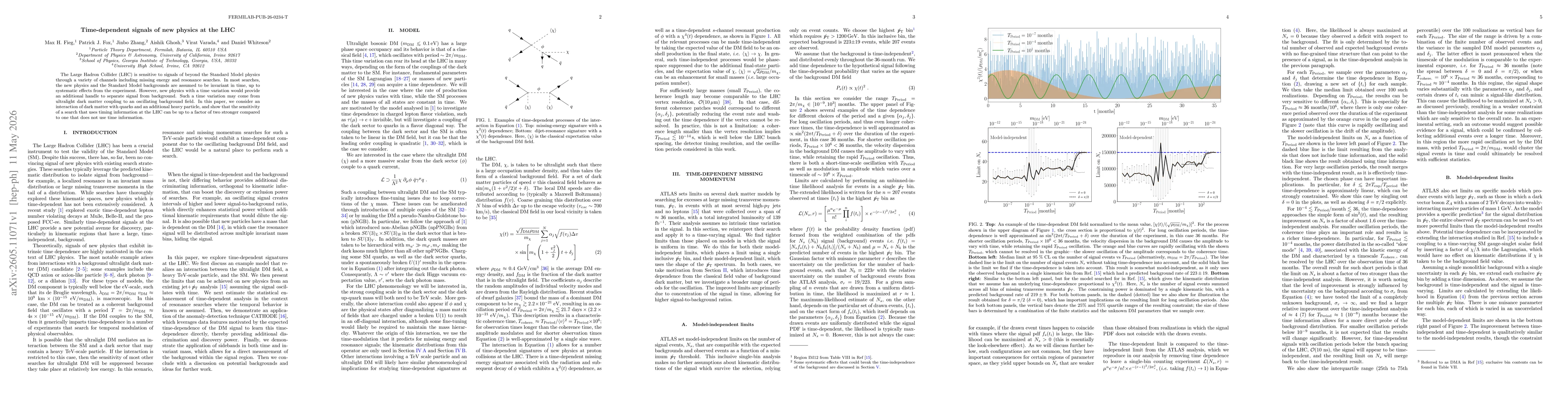 Thumbnail for Time-dependent signals of new physics at the LHC