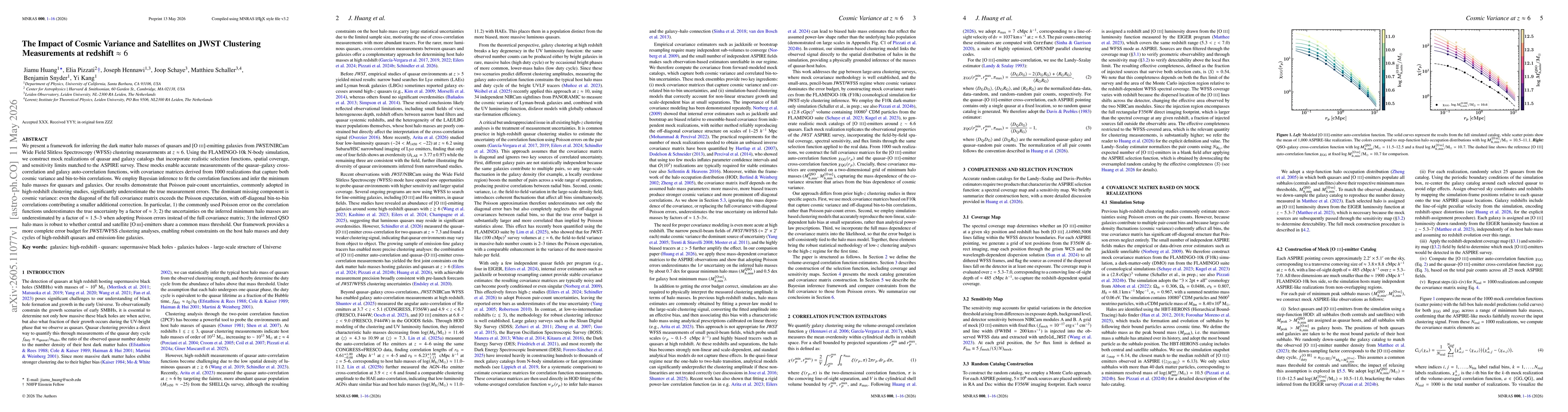 Thumbnail for The Impact of Cosmic Variance and Satellites on JWST Clustering Measurements at Redshift around 6