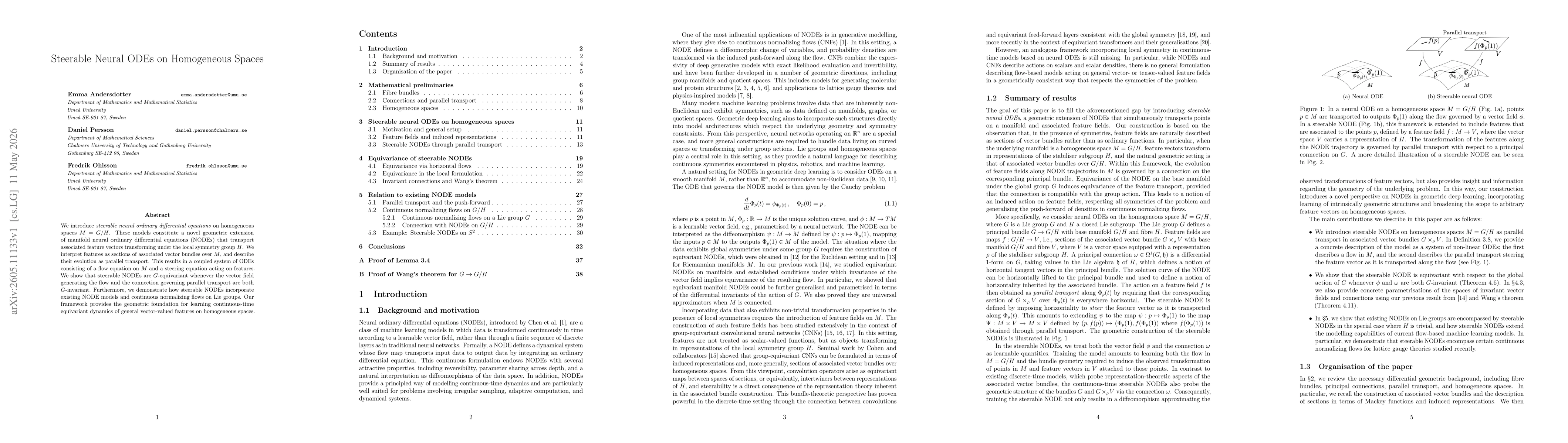 Thumbnail for Steerable Neural ODEs on Homogeneous Spaces