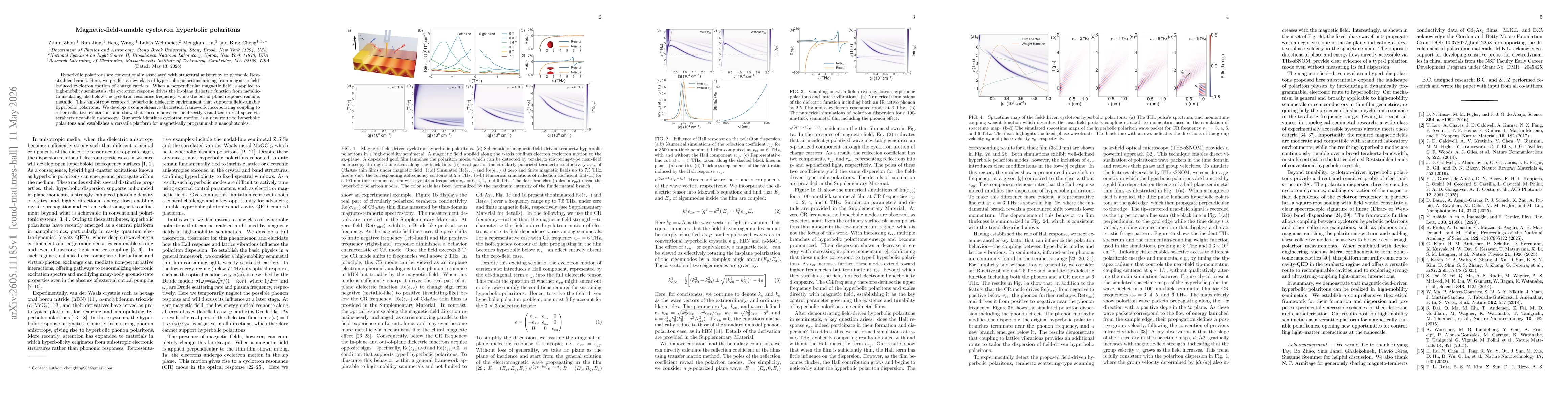 Thumbnail for Magnetic-field-tunable cyclotron hyperbolic polaritons
