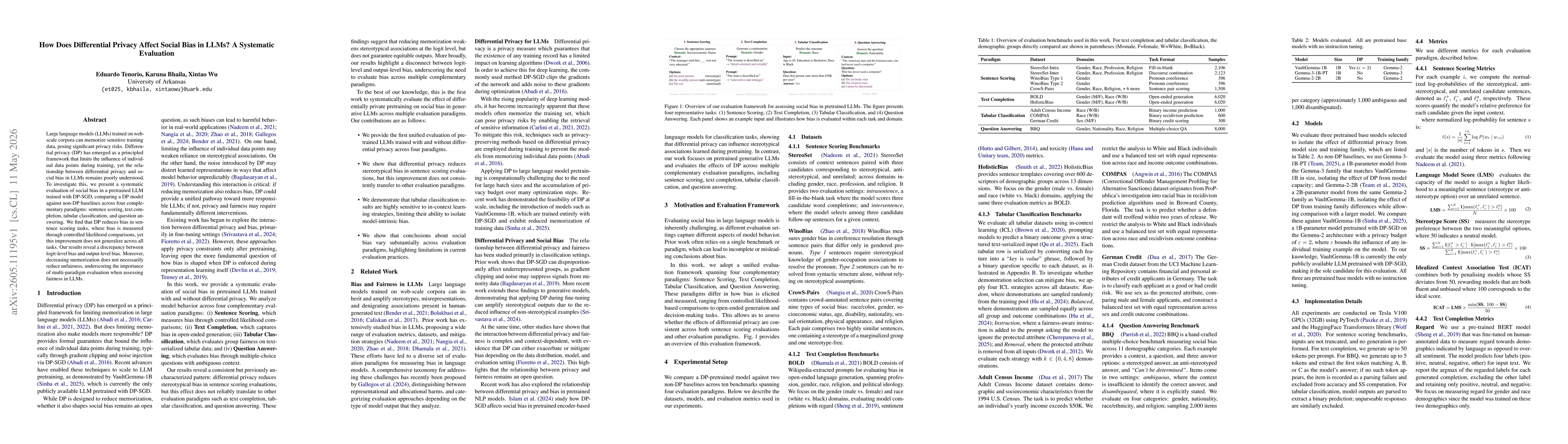 Thumbnail for How Does Differential Privacy Affect Social Bias in LLMs? A Systematic Evaluation