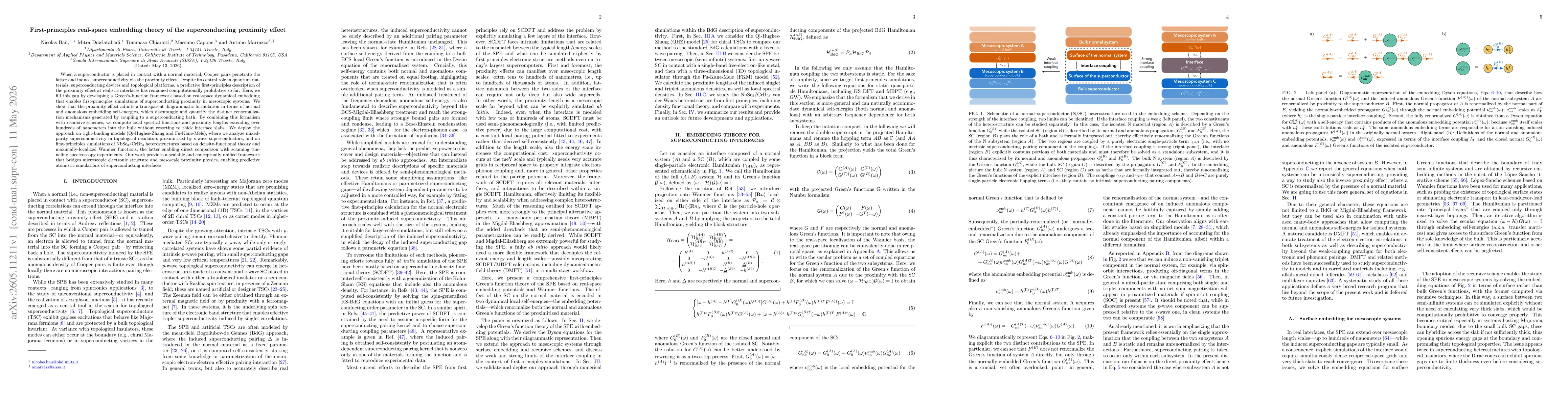 Thumbnail for First-principles real-space embedding theory of the superconducting proximity effect