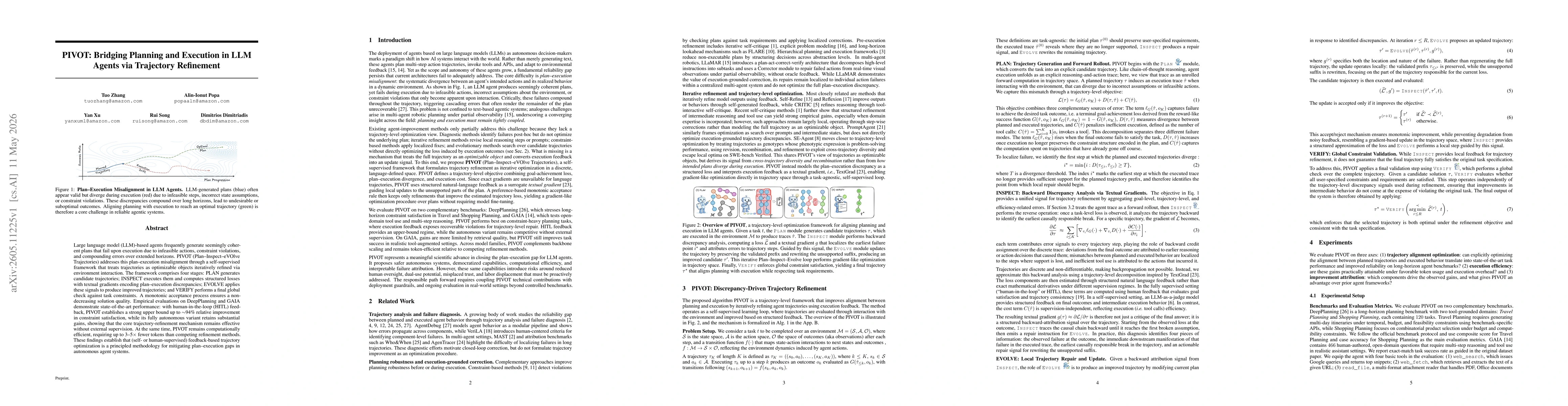 Thumbnail for PIVOT: Bridging Planning and Execution in LLM Agents via Trajectory Refinement