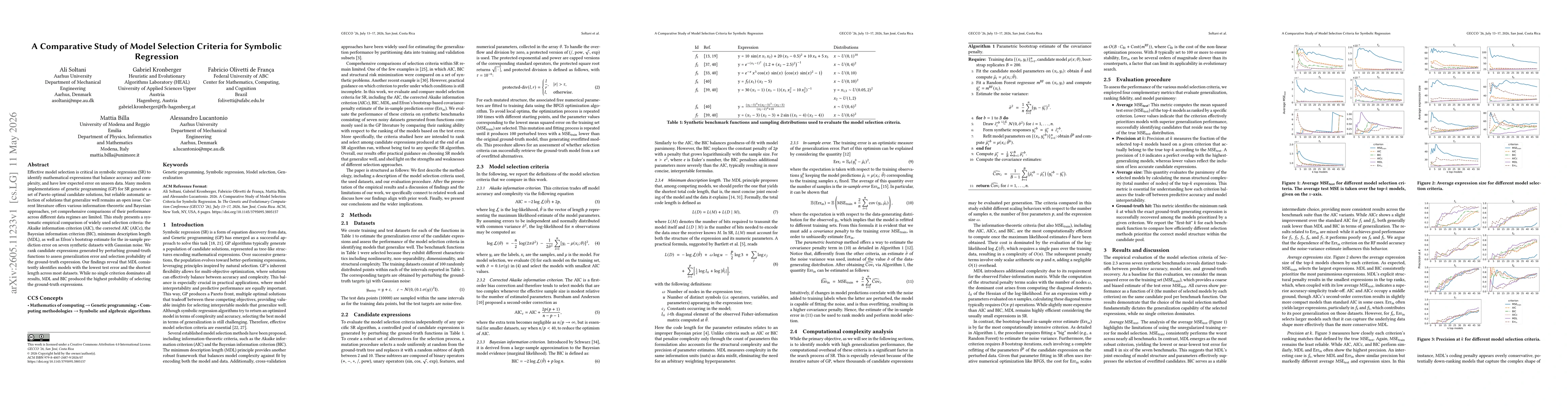 Thumbnail for A Comparative Study of Model Selection Criteria for Symbolic Regression