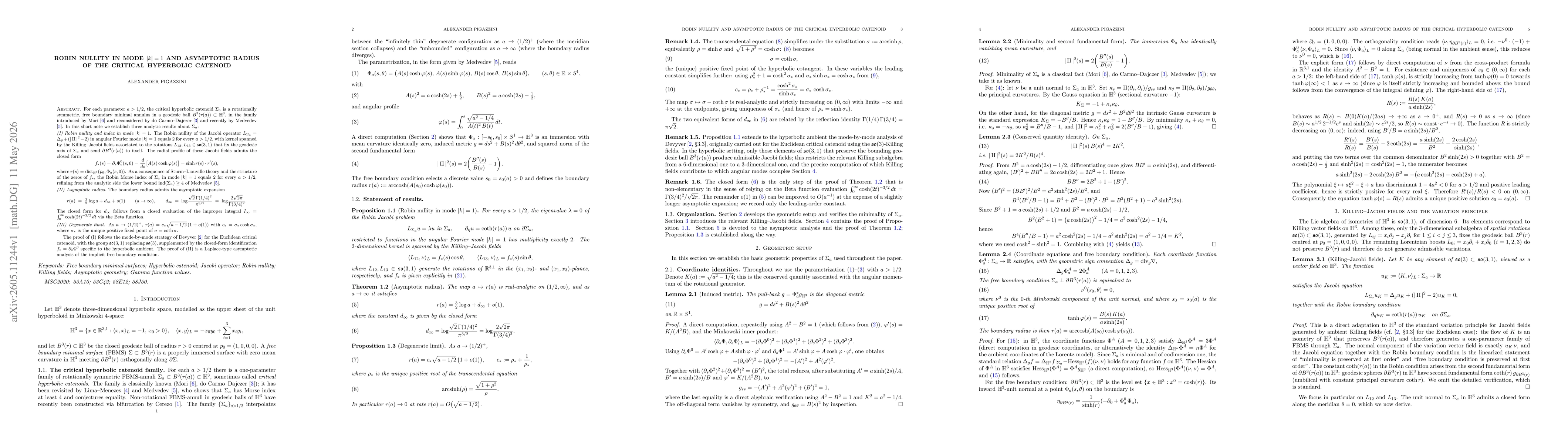 Thumbnail for Robin nullity in mode $|k|=1$ and asymptotic radius of the critical hyperbolic catenoid