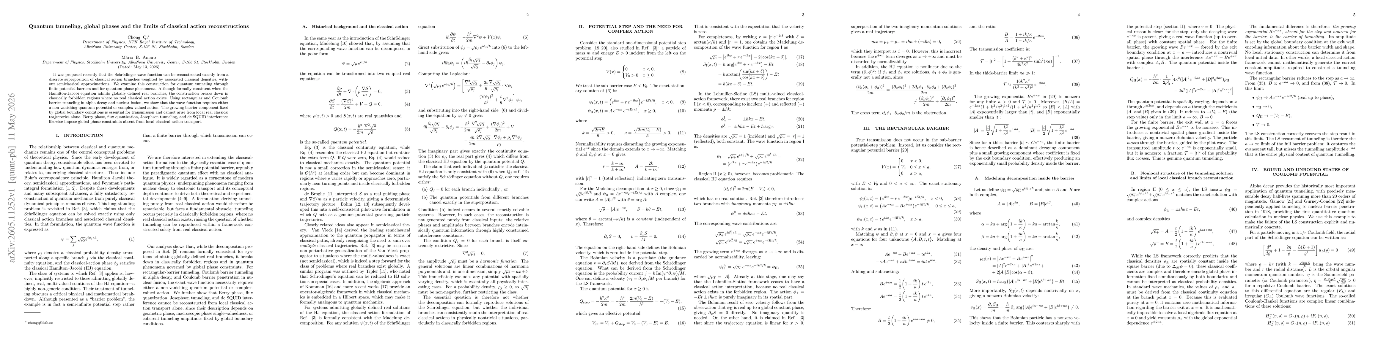 Thumbnail for Quantum tunneling, global phases and the limits of classical action reconstructions