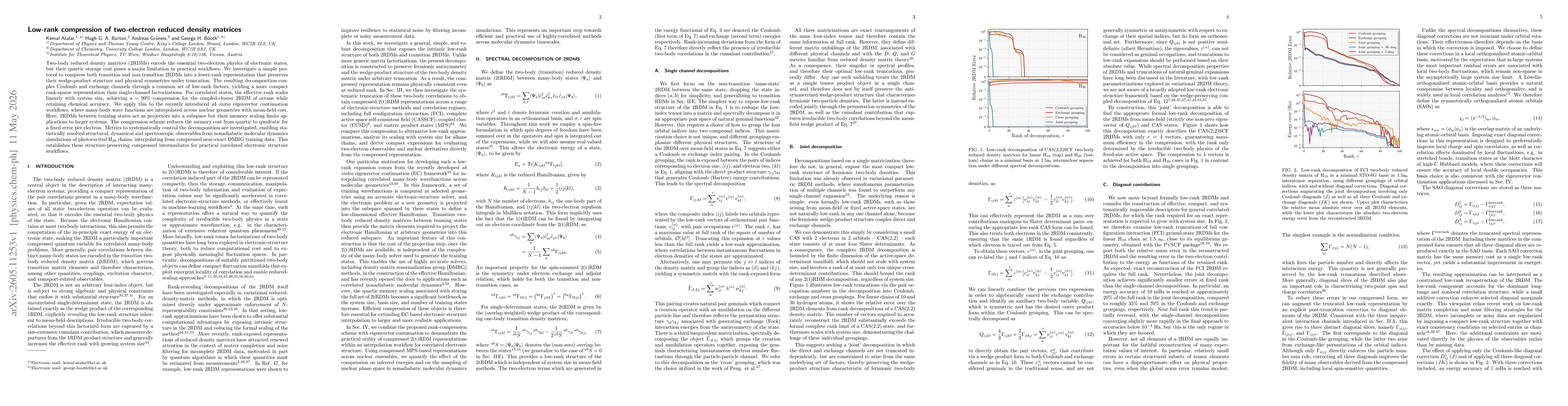 Thumbnail for Low-rank compression of two-electron reduced density matrices