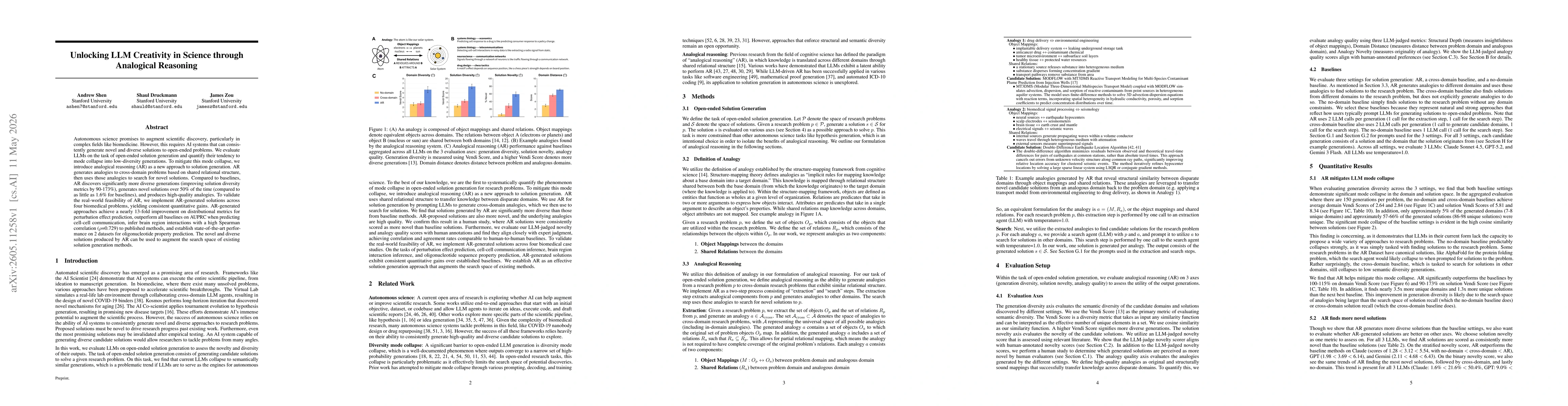 Thumbnail for Unlocking LLM Creativity in Science through Analogical Reasoning