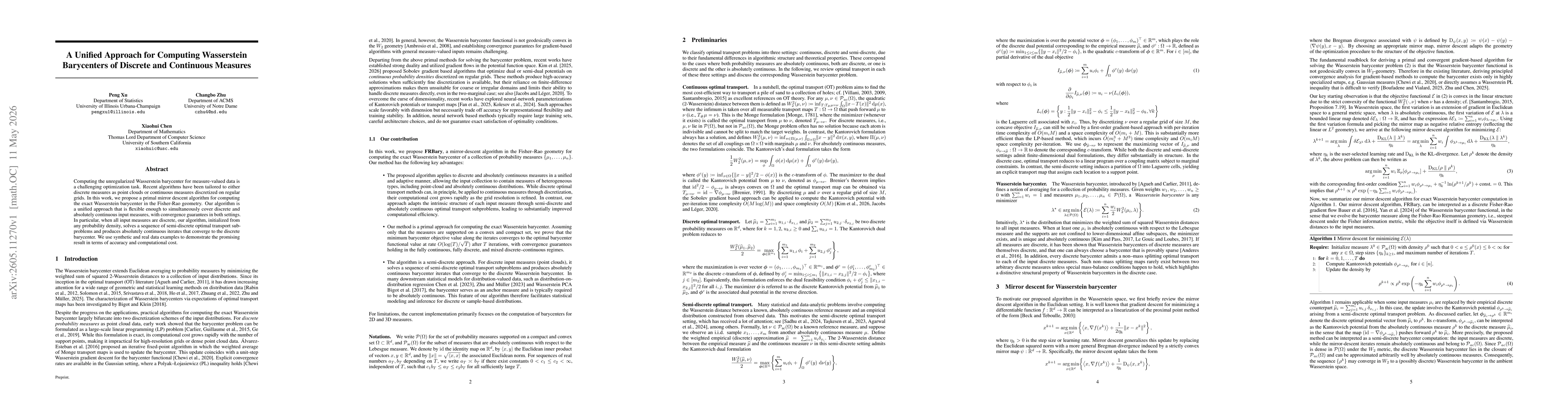 Thumbnail for A Unified Approach for Computing Wasserstein Barycenters of Discrete and Continuous Measures