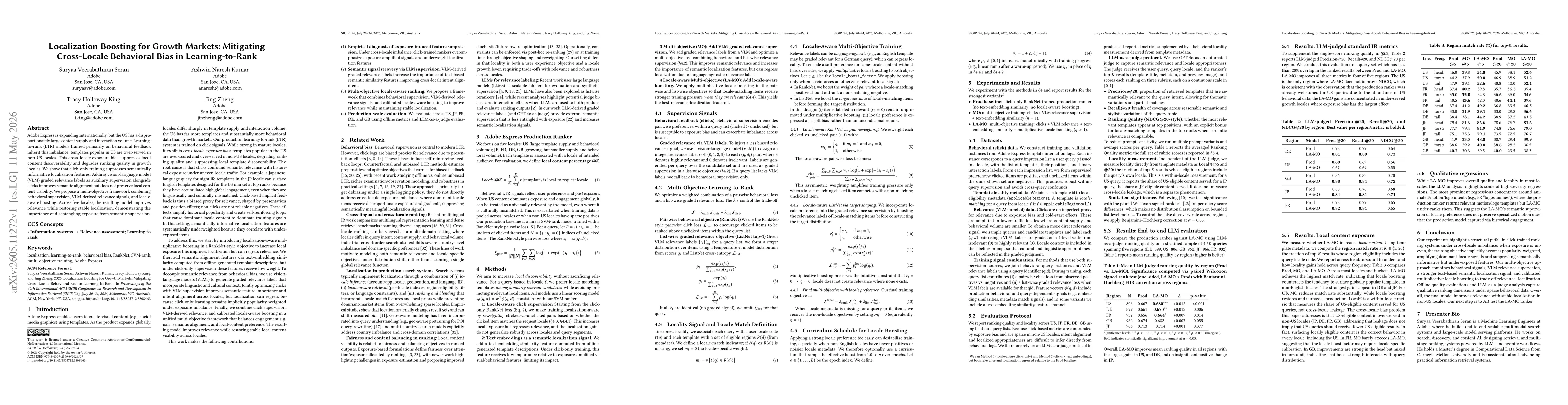 Thumbnail for Localization Boosting for Growth Markets: Mitigating Cross-Locale Behavioral Bias in Learning-to-Rank