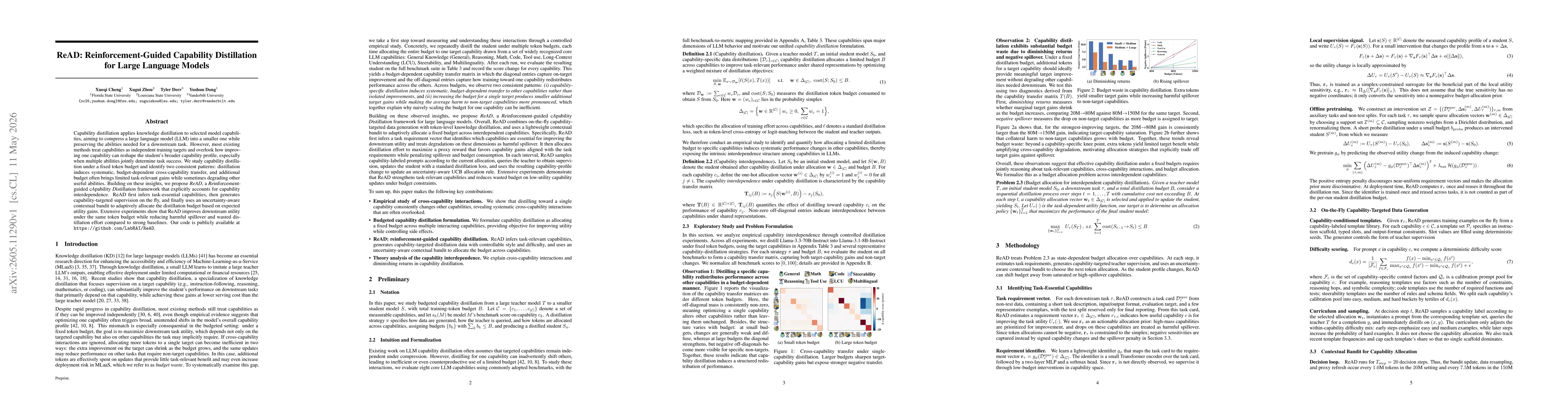 Thumbnail for ReAD: Reinforcement-Guided Capability Distillation for Large Language Models