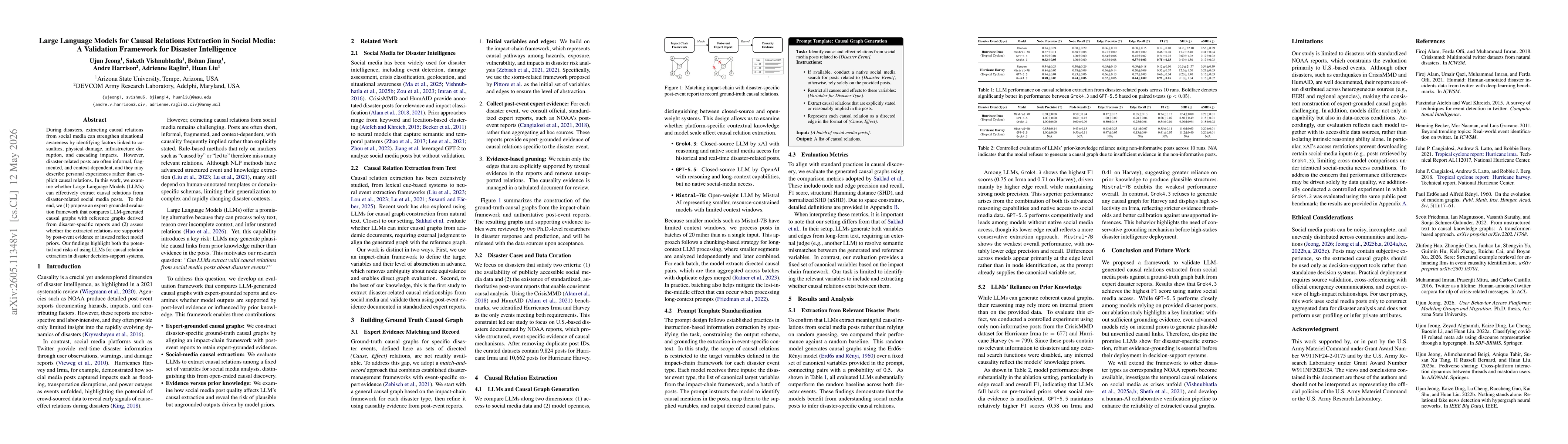 Thumbnail for Large Language Models for Causal Relations Extraction in Social Media: A Validation Framework for Disaster Intelligence