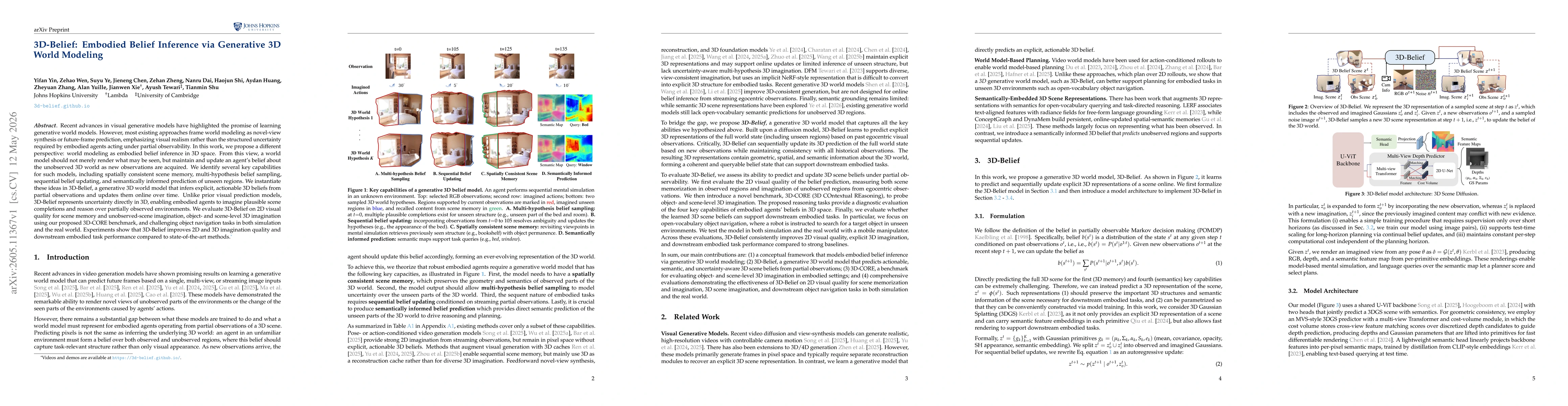 Thumbnail for 3D-Belief: Embodied Belief Inference via Generative 3D World Modeling