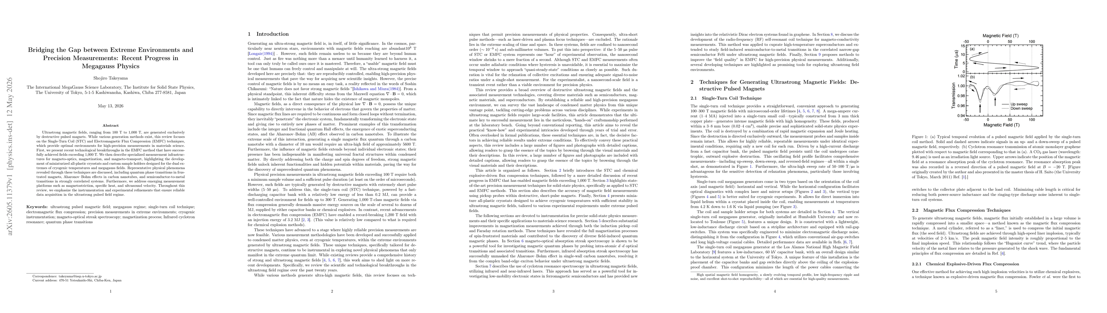 Thumbnail for Bridging the Gap between Extreme Environments and Precision Measurements: Recent Progress in Megagauss Physics