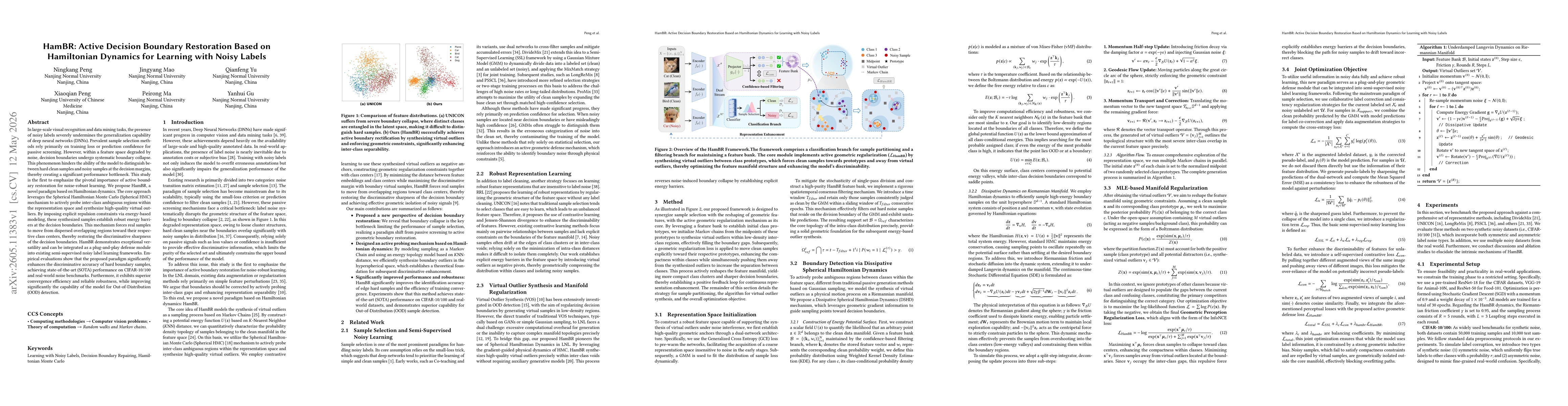 Thumbnail for HamBR: Active Decision Boundary Restoration Based on Hamiltonian Dynamics for Learning with Noisy Labels