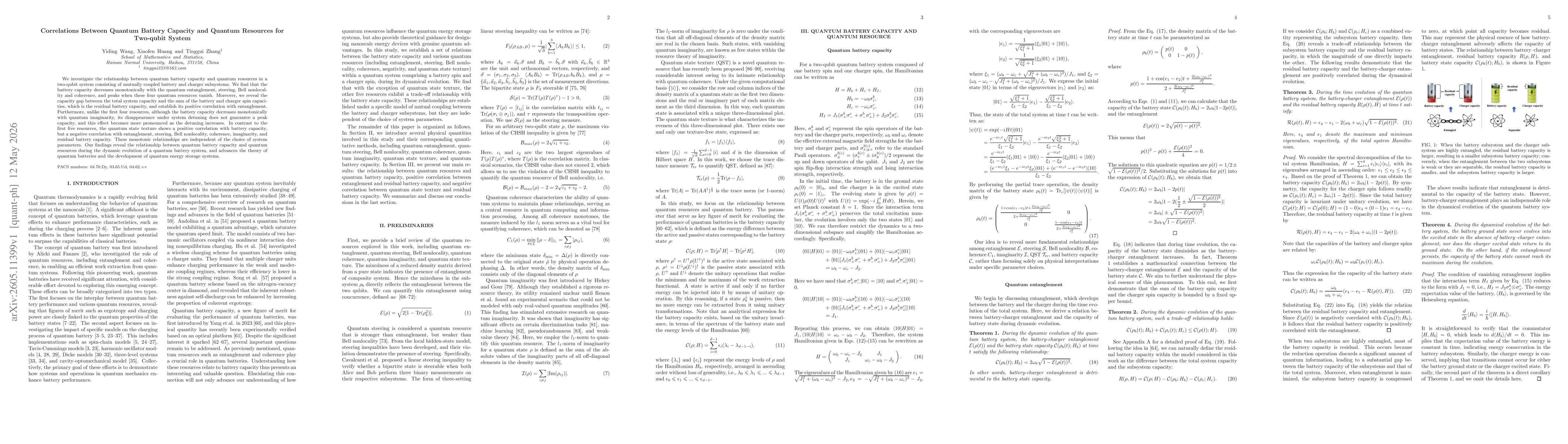 Thumbnail for Correlations Between Quantum Battery Capacity and Quantum Resources for Two-qubit System