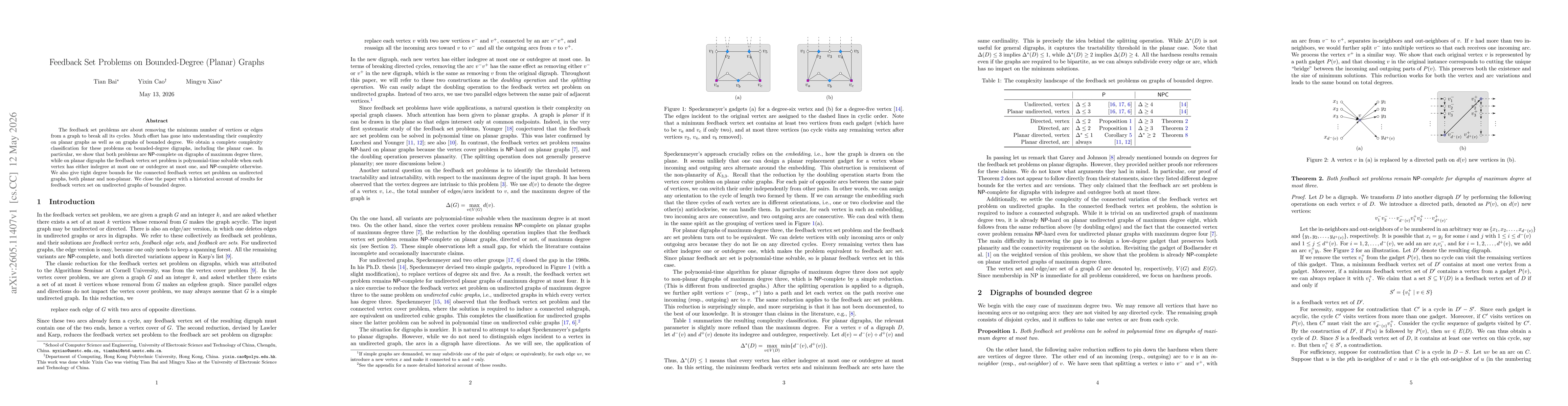 Thumbnail for Feedback Set Problems on Bounded-Degree (Planar) Graphs