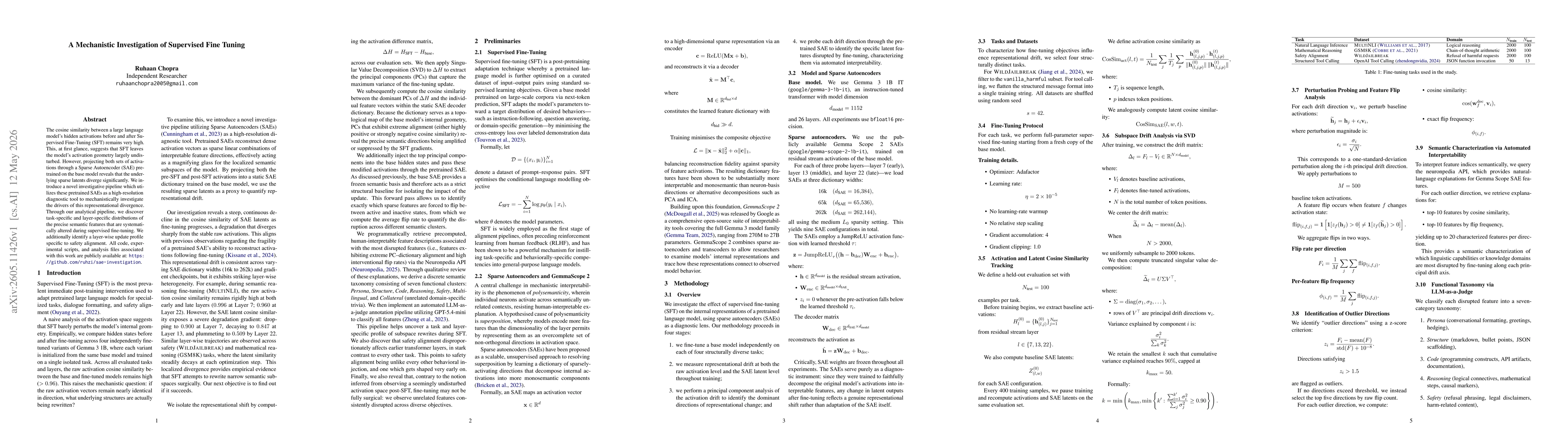 Thumbnail for A Mechanistic Investigation of Supervised Fine Tuning