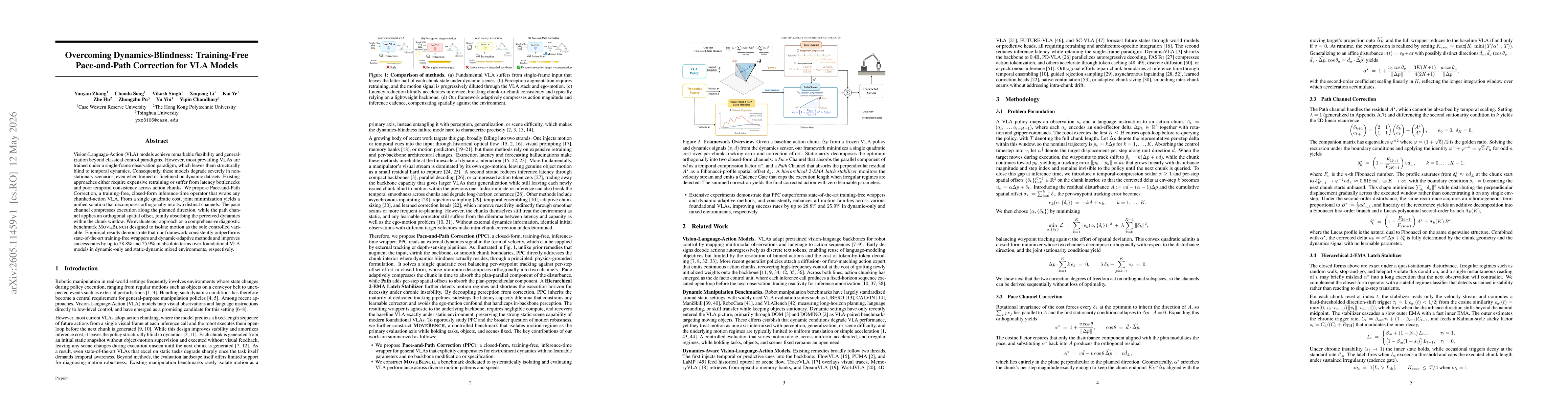 Thumbnail for Overcoming Dynamics-Blindness: Training-Free Pace-and-Path Correction for VLA Models