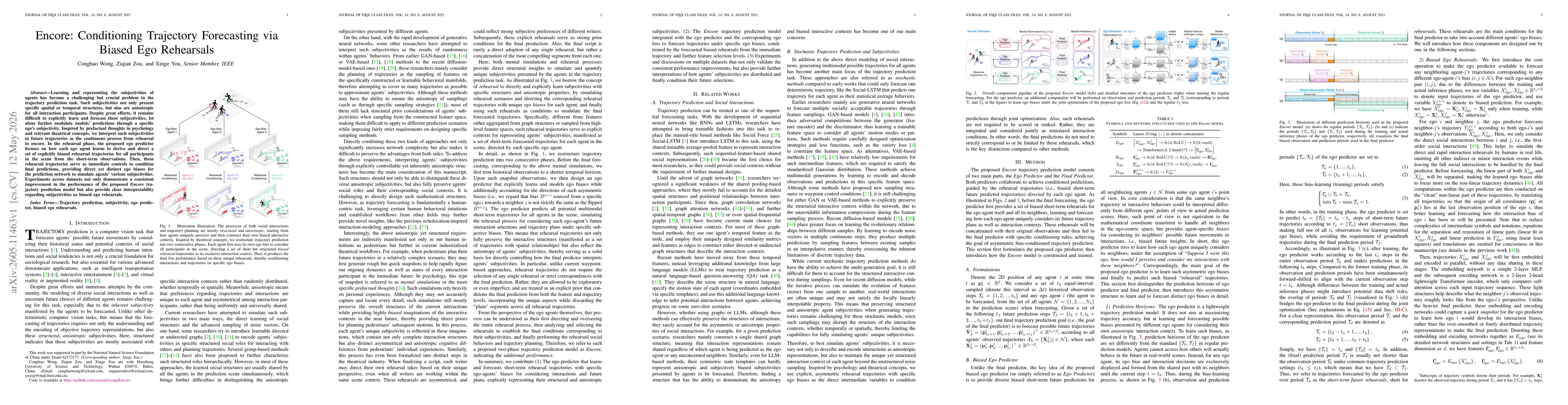 Thumbnail for Encore: Conditioning Trajectory Forecasting via Biased Ego Rehearsals