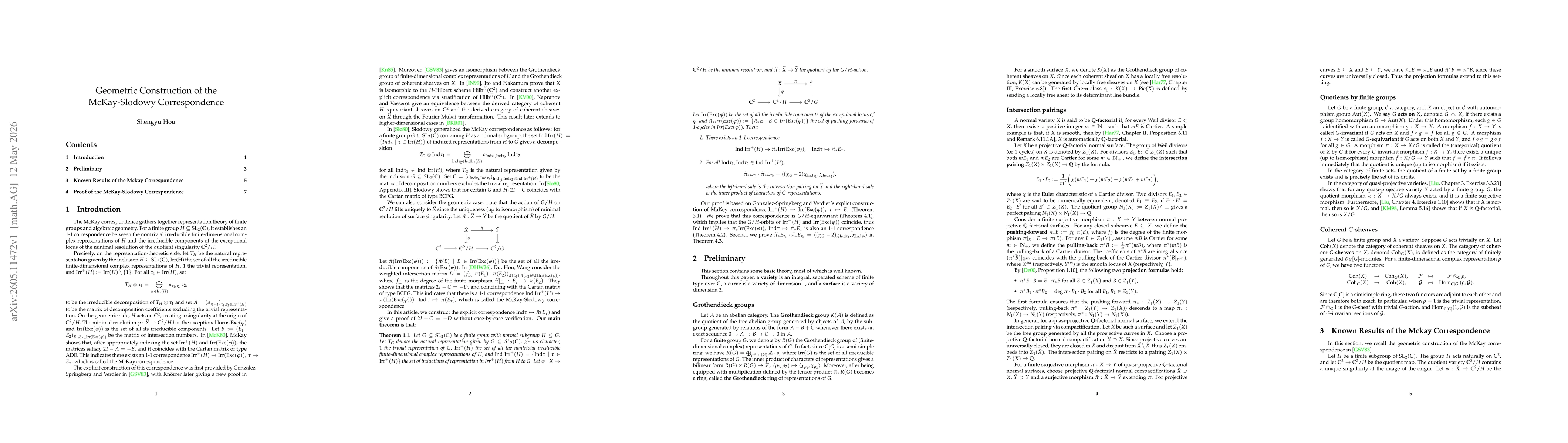 Thumbnail for Geometric Construction of the McKay-Slodowy Correspondence
