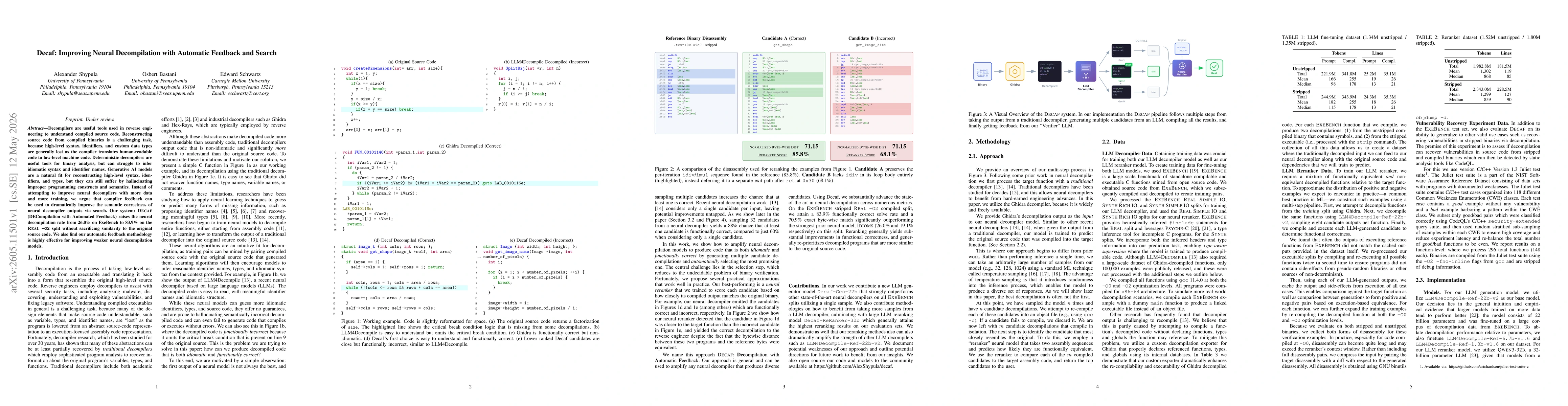 Thumbnail for Decaf: Improving Neural Decompilation with Automatic Feedback and Search