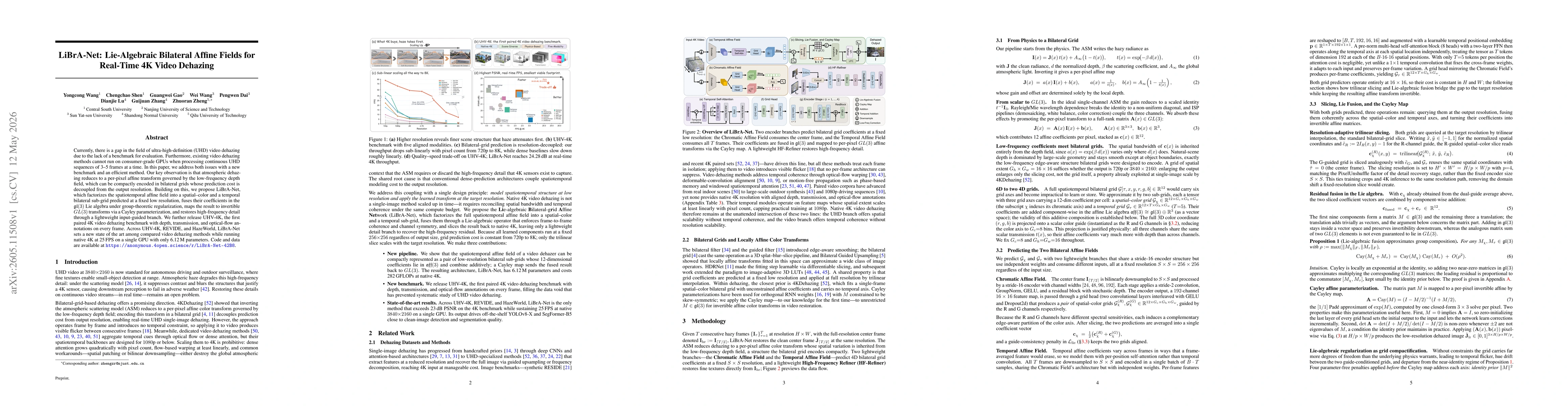 Thumbnail for LiBrA-Net: Lie-Algebraic Bilateral Affine Fields for Real-Time 4K Video Dehazing