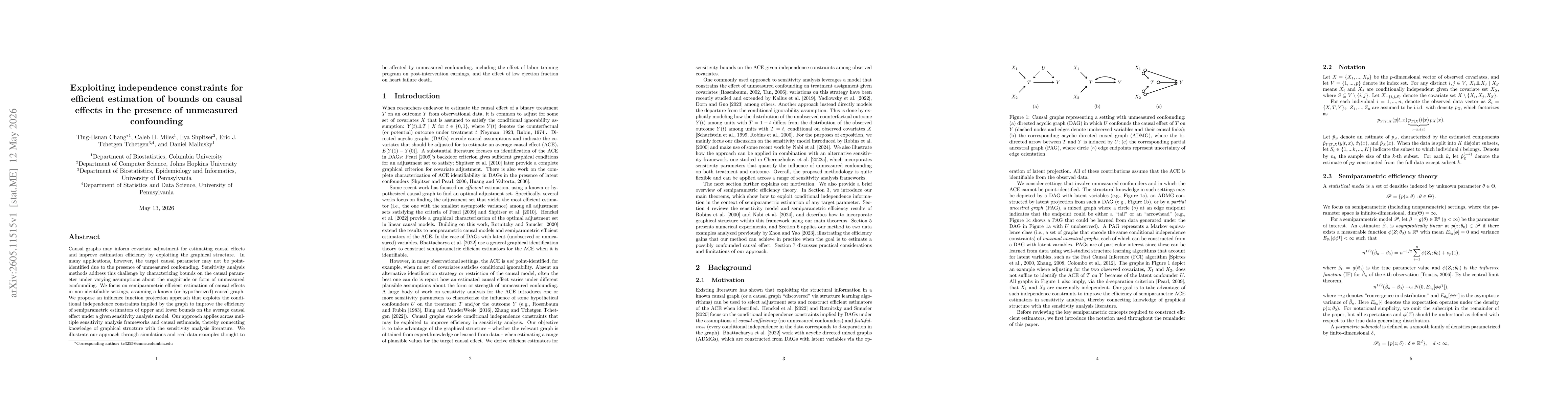 Thumbnail for Exploiting independence constraints for efficient estimation of bounds on causal effects in the presence of unmeasured confounding