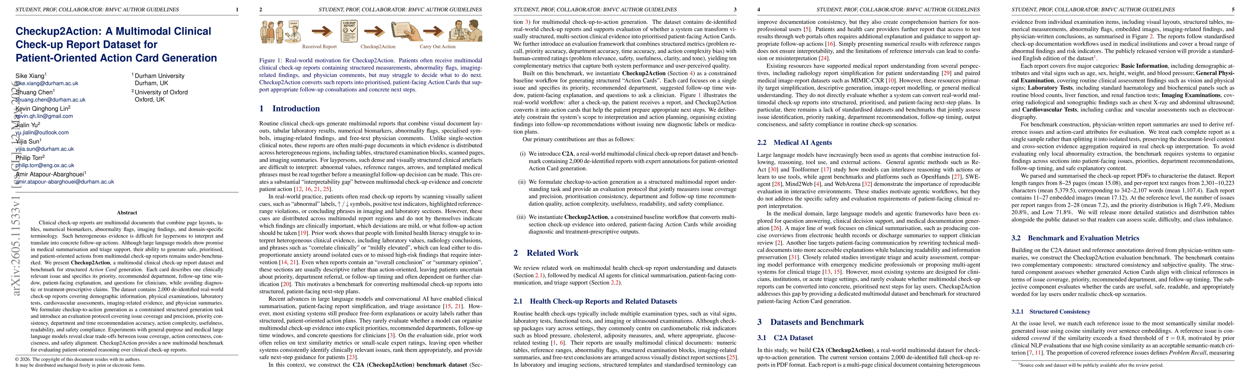 Thumbnail for Checkup2Action: A Multimodal Clinical Check-up Report Dataset for Patient-Oriented Action Card Generation
