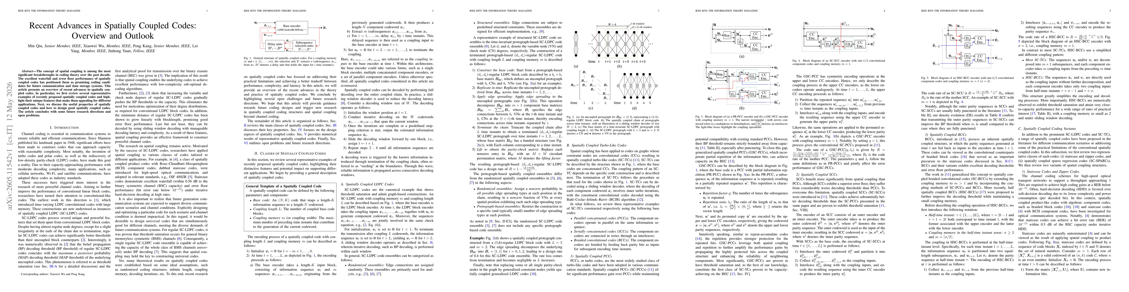 Thumbnail for Recent Advances in Spatially Coupled Codes: Overview and Outlook