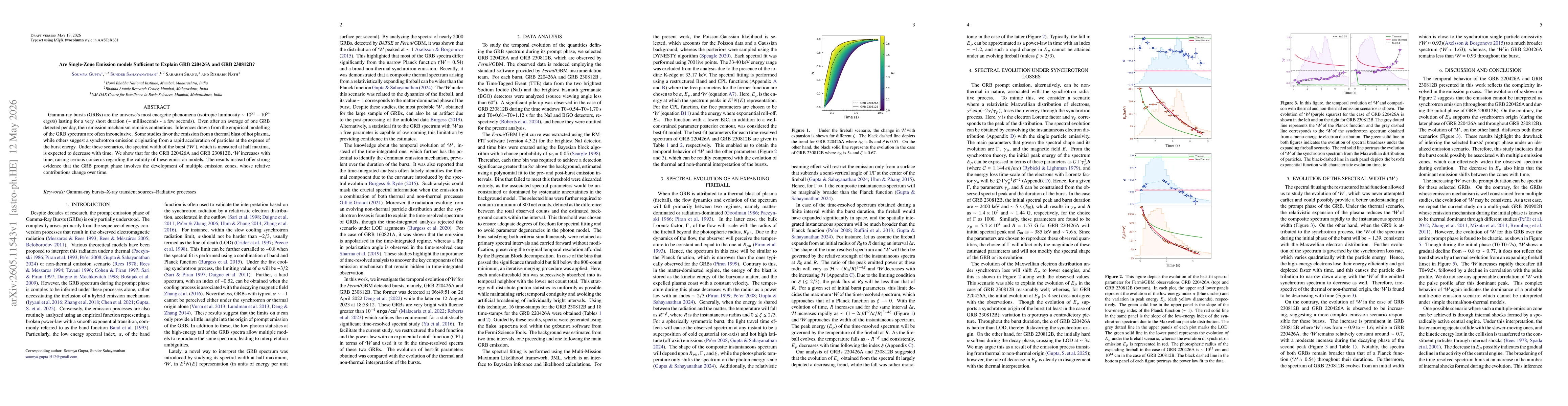 Thumbnail for Are Single-Zone Emission models Sufficient to Explain GRB 220426A and GRB 230812B?