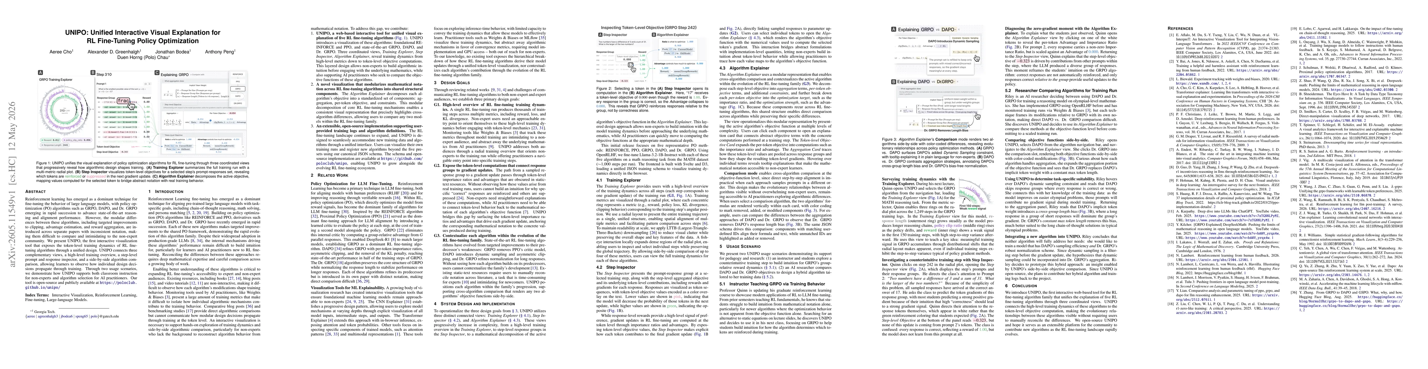 Thumbnail for UNIPO: Unified Interactive Visual Explanation for RL Fine-Tuning Policy Optimization