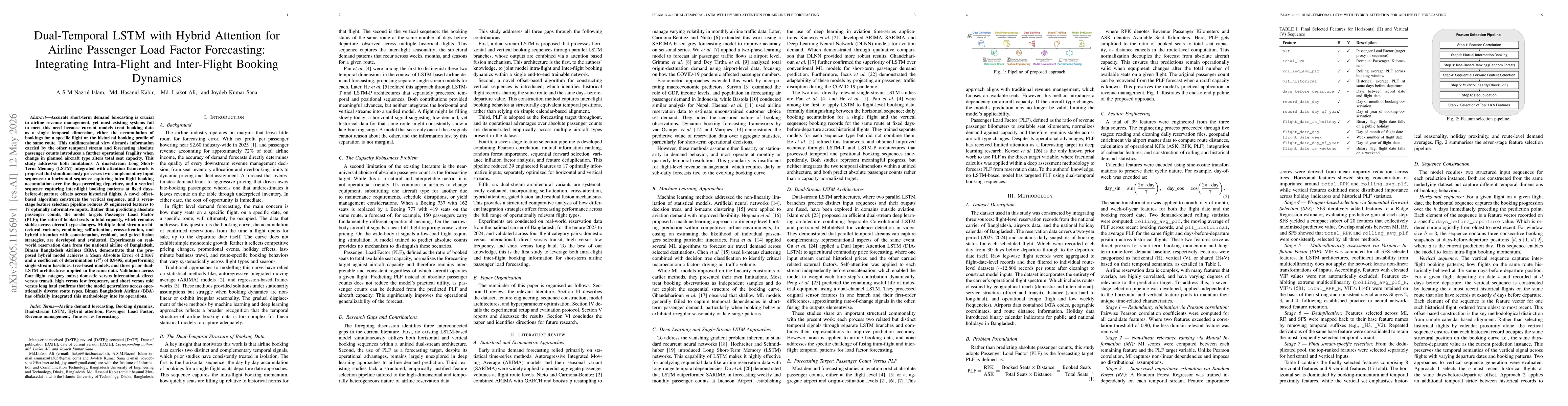 Thumbnail for Dual-Temporal LSTM with Hybrid Attention for Airline Passenger Load Factor Forecasting: Integrating Intra-Flight and Inter-Flight Booking Dynamics