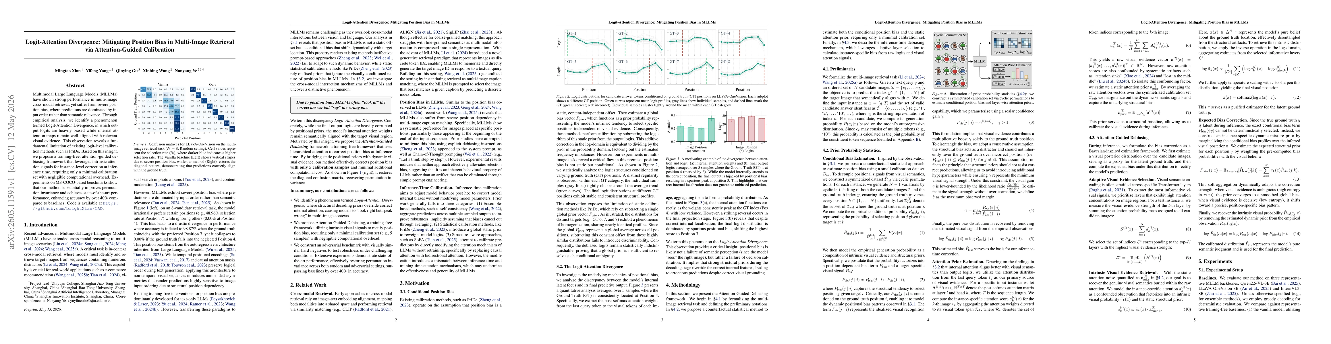 Thumbnail for Logit-Attention Divergence: Mitigating Position Bias in Multi-Image Retrieval via Attention-Guided Calibration