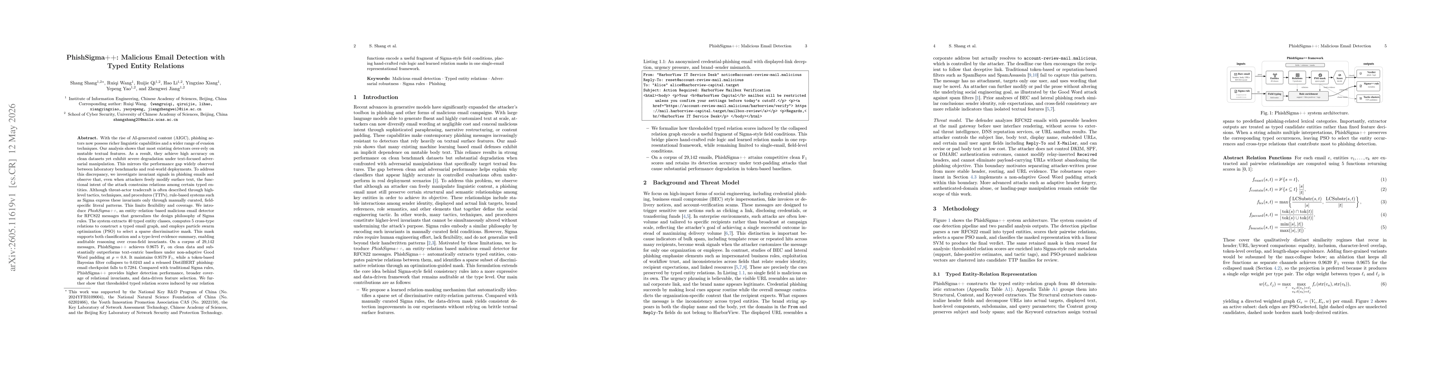 Thumbnail for PhishSigma++: Malicious Email Detection with Typed Entity Relations
