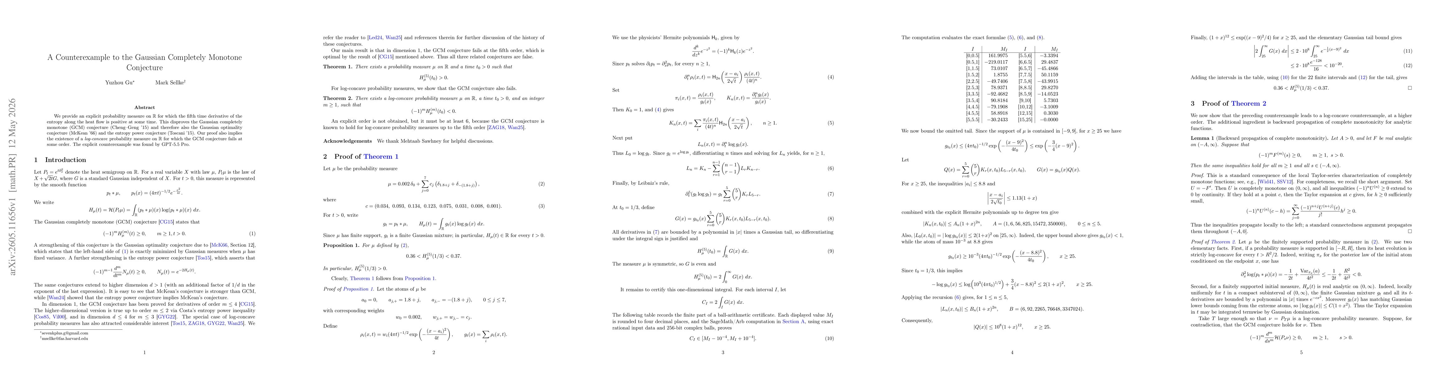 Thumbnail for A Counterexample to the Gaussian Completely Monotone Conjecture