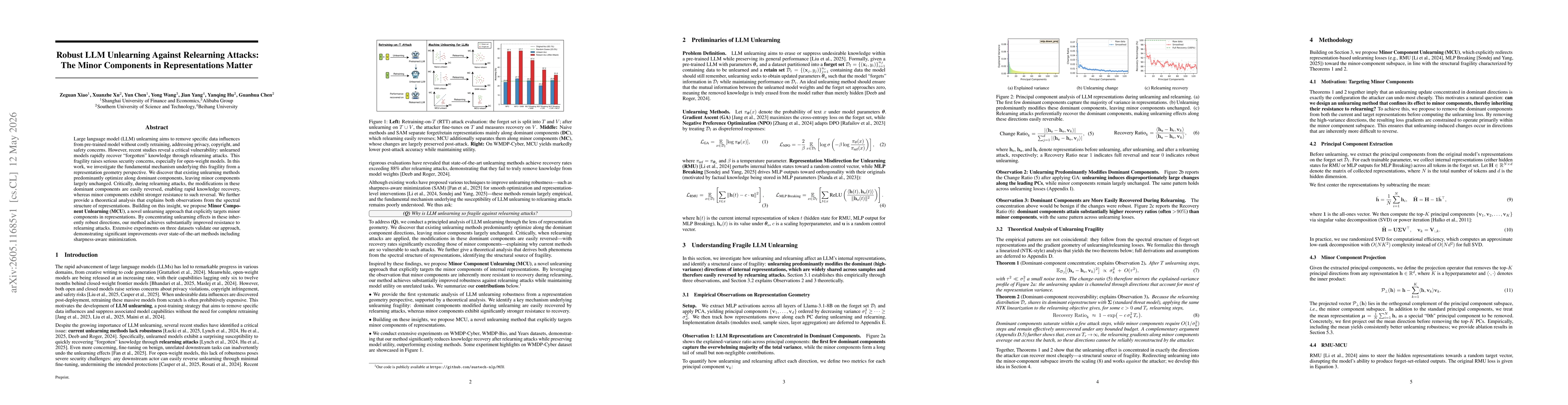 Thumbnail for Robust LLM Unlearning Against Relearning Attacks: The Minor Components in Representations Matter