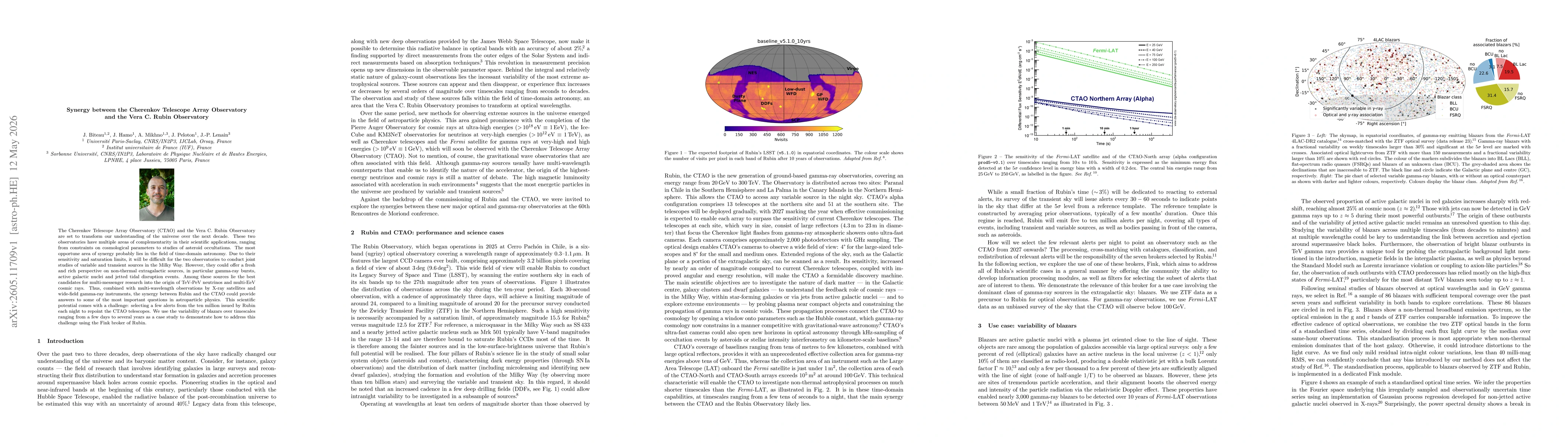 Thumbnail for Synergy between the Cherenkov Telescope Array Observatory and the Vera C. Rubin Observatory