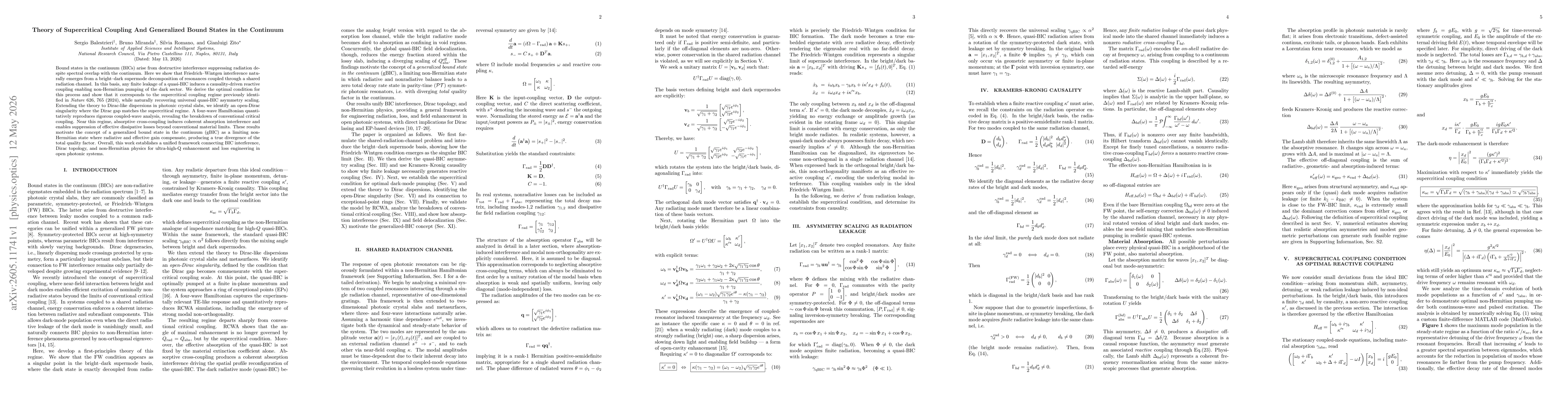 Thumbnail for Theory of Supercritical Coupling And Generalized Bound States in the Continuum