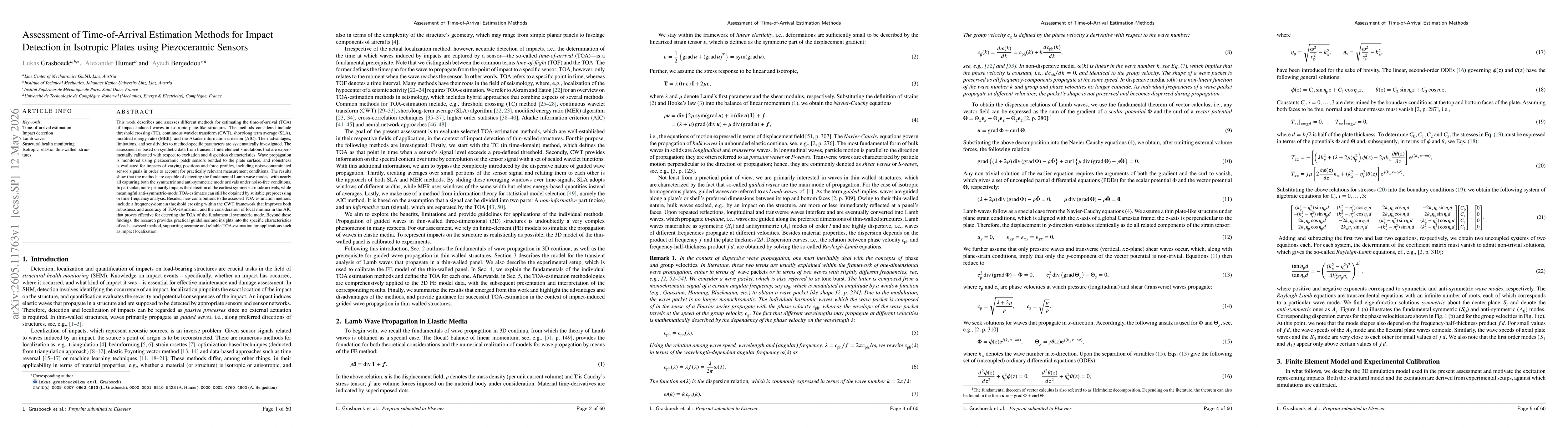 Thumbnail for Assessment of Time-of-Arrival Estimation Methods for Impact Detection in Isotropic Plates using Piezoceramic Sensors