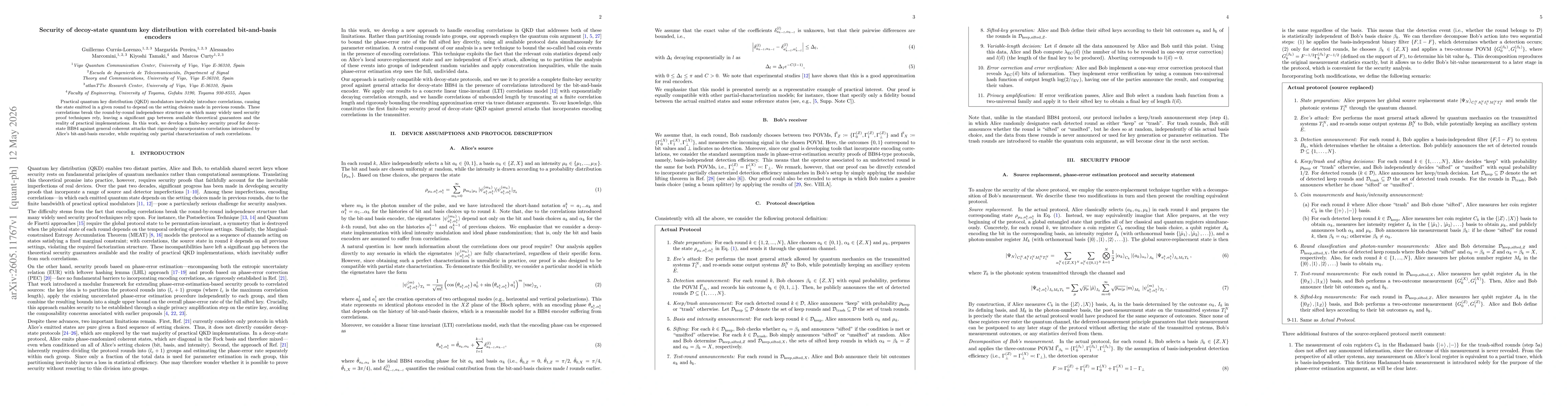 Thumbnail for Security of decoy-state quantum key distribution with correlated bit-and-basis encoders