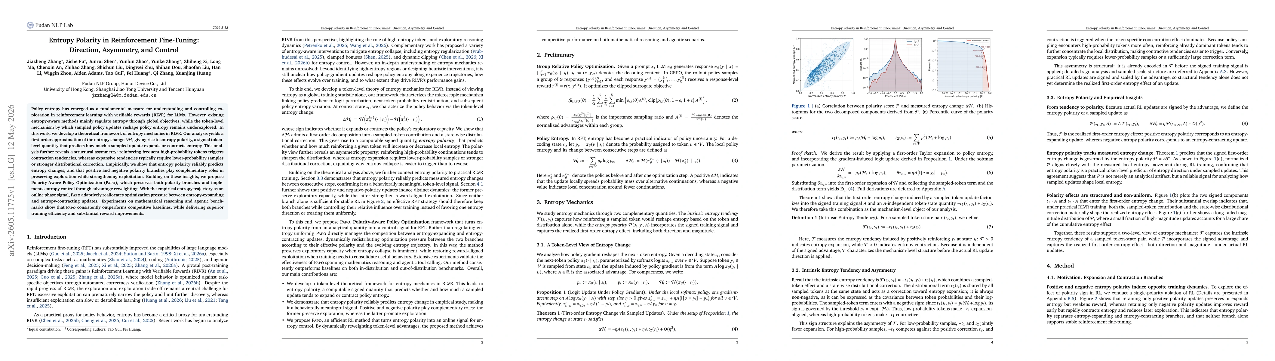 Thumbnail for Entropy Polarity in Reinforcement Fine-Tuning: Direction, Asymmetry, and Control