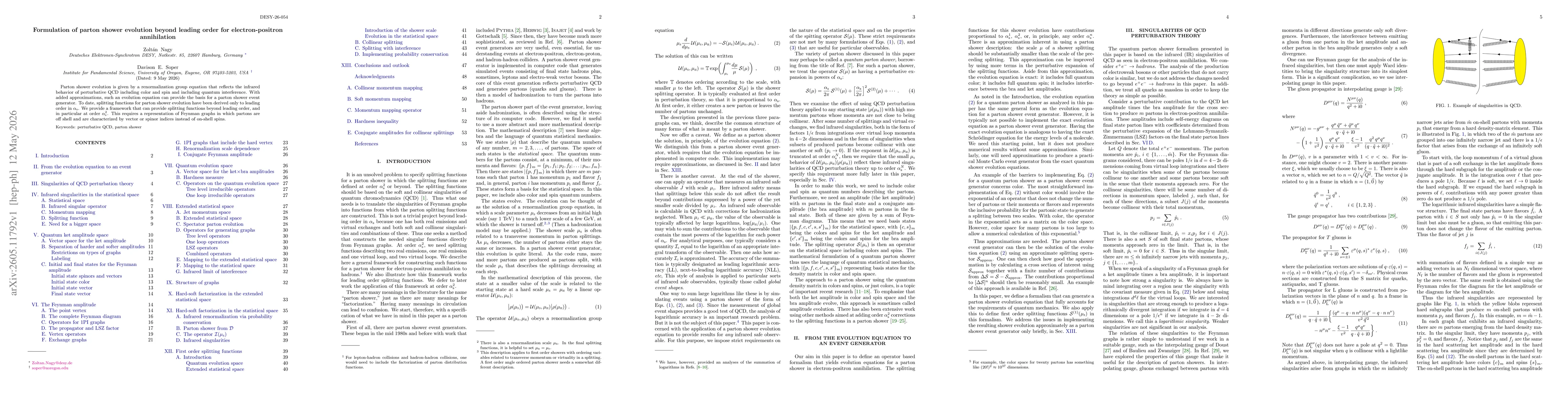 Thumbnail for Formulation of parton shower evolution beyond leading order for electron-positron annihilation