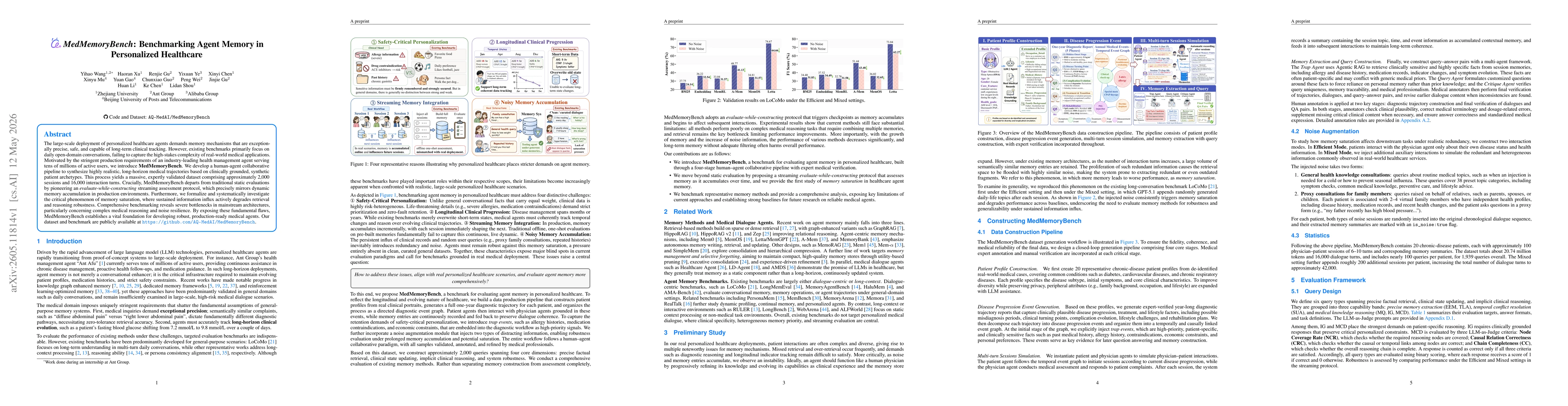 Thumbnail for MedMemoryBench: Benchmarking Agent Memory in Personalized Healthcare