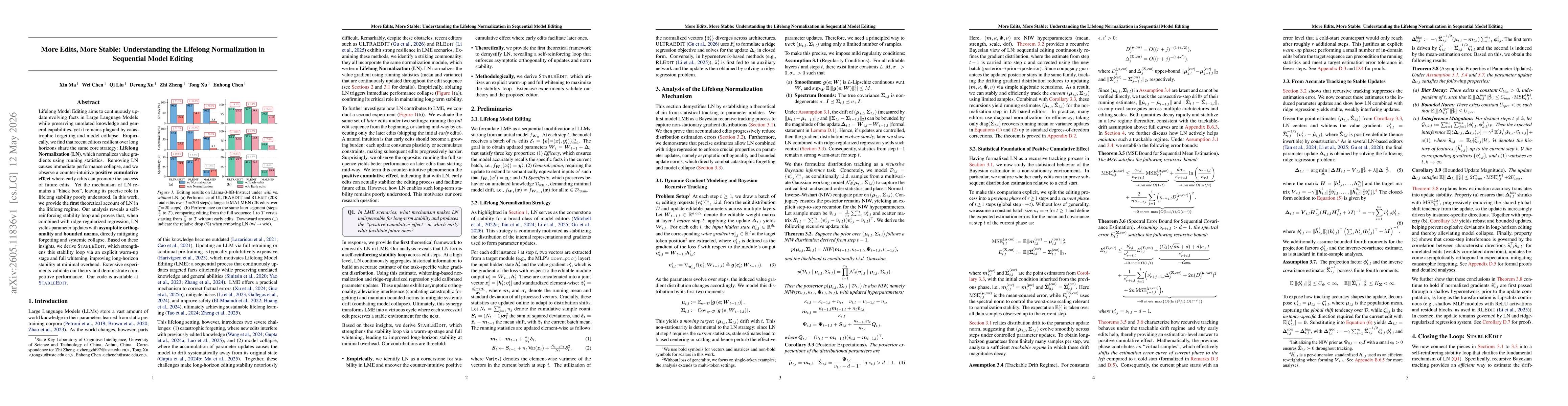 Thumbnail for More Edits, More Stable: Understanding the Lifelong Normalization in Sequential Model Editing